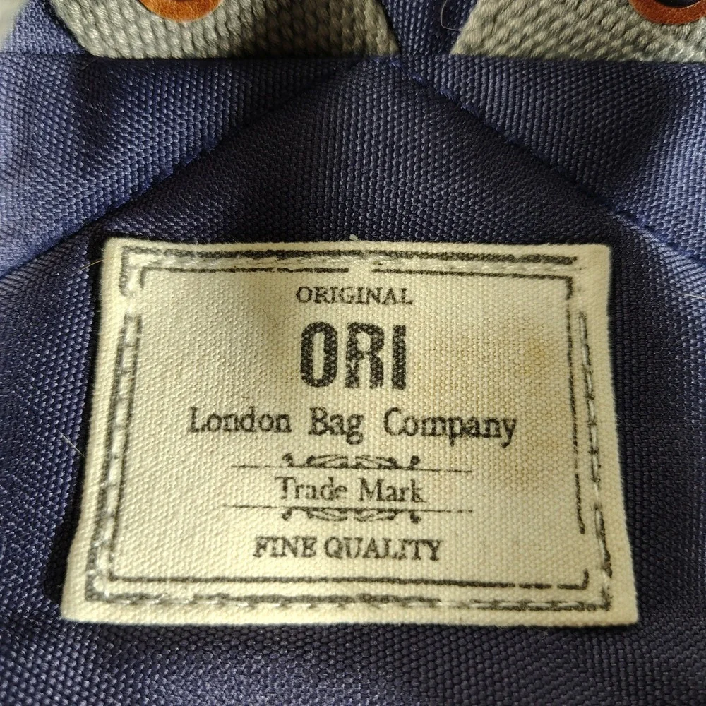 ORI London Backpack Purple Nylon Roll Top Magnetic Commuter Bag